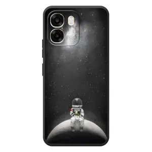 Силиконовый Чехол с принтом "Космонавты" на OPPO A6 (Космонавт романтик)