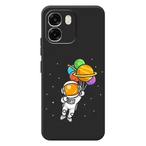 Силиконовый Чехол с принтом "Космонавты" на OPPO A6 (Космонавт с шариками)