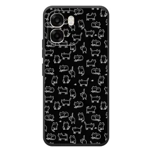 Чехол на тематику: Коты для OPPO A6 (Котики на черном)