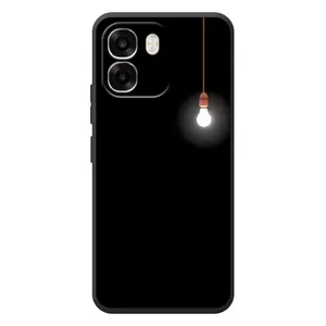 Чохол з картинками на чорному фоні для OPPO A6 (Лампочка)