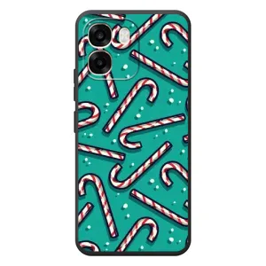 Силіконовий бампер на різдво для OPPO A6 (Льодяники)