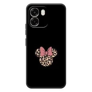 Чехол с леопардовым принтом на OPPO A6 (Леопардовая Минни)