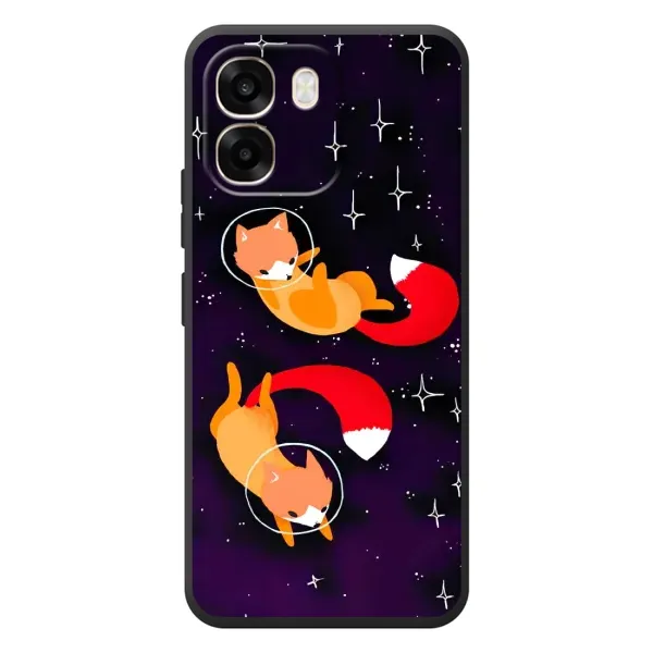 Чехол с рисунком «Лисы» для OPPO A6 Чехол с рисунком «Лисы» для OPPO A6