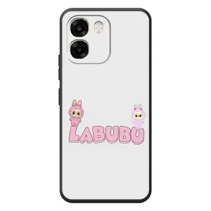 Чехол с принтом Лабубу для OPPO A6 (Логотип Лабубу)