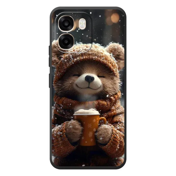 Чехол с рисунком «Медвежонок с кофе» для OPPO A6 Чехол с рисунком «Медвежонок с кофе» для OPPO A6