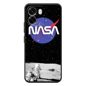 Силиконовый бампер с принтом "Наса" на OPPO A6 (Nasa на луне)