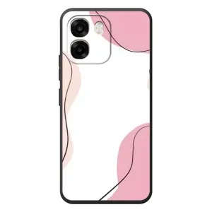 Чехол цветочный дизайн для OPPO A6 (Розовый фон)