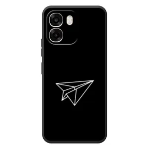 Чохол з картинками на чорному фоні для OPPO A6 (Літак)