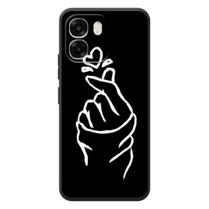 Чохол (Знак сердечка) для OPPO A6 (Сердечко на чорному)