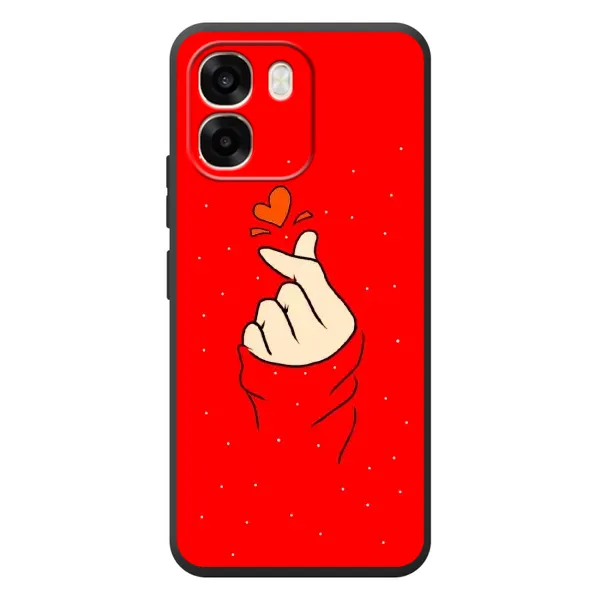 Чехол с рисунком «Сердце на красном» для OPPO A6