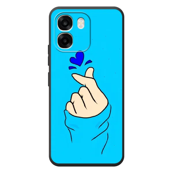 Чехол с рисунком «Сердце на синем» для OPPO A6