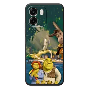 Друкований чохол з принтом Шрек для OPPO A6 (Шрек і Фіона)