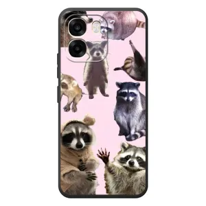 Силиконовый Чехол с Енотами на OPPO A6 (Смешные Еноты)