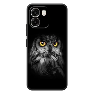 Чехлы с принтом СОВЫ для OPPO A6 (Сова на чёрном)