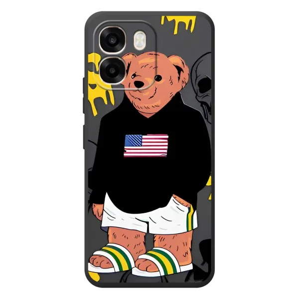Чехол с рисунком «Teddy USA» для OPPO A6