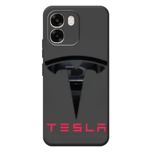 Силіконовий бампер з картинкою машини на OPPO A6 (Logo TESLA)