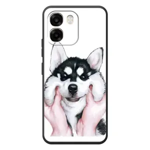 Бампер для OPPO A6 с картинкой "Песики" (Собака Хаски)