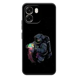 Силиконовый Чехол с принтом "Космонавты" на OPPO A6 (В руках земля)