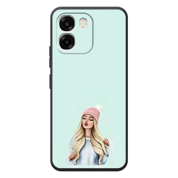 Чехол с рисунком «В шапке» для OPPO A6