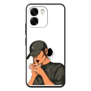 Силиконовый Чехол на OPPO A6 с картинкой Стильных Девушек (В зеленом)