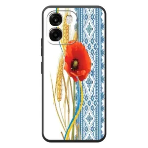Силиконовый Чехол на OPPO A6 с картинкой Вышиванки (Вышиванка с цветком)