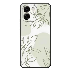 Чехол цветочный дизайн для OPPO A6 (Зелёный дизайн)