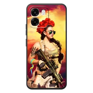 ЗСУ Чехлы (TPU) для OPPO A6 (Женщина солдат)