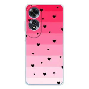 Чохли з тематикою "Маленькі Сердчеки" на OPPO A60 5G (Чорні сердечка)