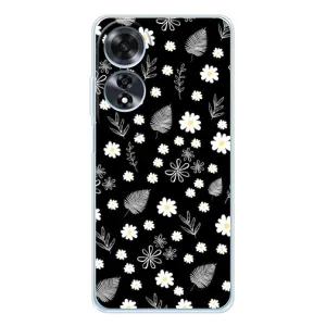 Чехлы с тематикой "ЦВЕТЫ" на OPPO A60 5G (цветение на чорном)