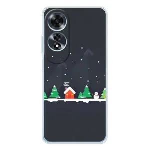Силиконовый бампер на рождество для OPPO A60 5G (Город зимний)
