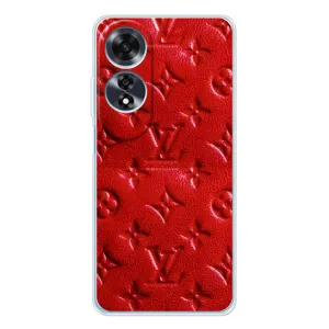 Текстурний Чохол Louis Vuitton для Оппо A60 5G (Червоний ЛВ)
