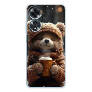 Друкований чохол 'Звірята з кавою' для OPPO A60 5G (Ведмедик з кавою)