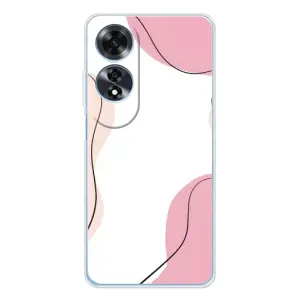 Чехол цветочный дизайн для OPPO A60 5G (Розовый фон)