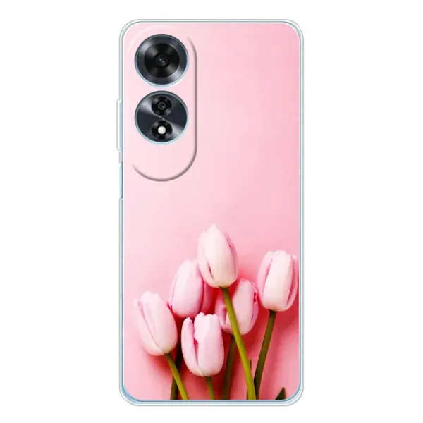 Чехол с рисунком «Розовые тюльпаны» для OPPO A60 5G Чехол с рисунком «Розовые тюльпаны» для OPPO A60 5G