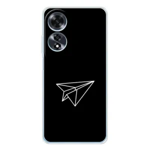 Чехол с картинками на черном фоне для OPPO A60 5G (Самолетик)