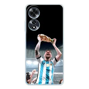 Чехлы Лео Месси Аргентина для OPPO A60 5G (Счастливый Месси)