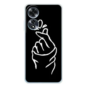 Чохол (Знак сердечка) для OPPO A60 5G (Сердечко на чорному)