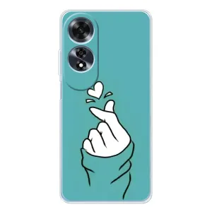 Чохол (Знак сердечка) для OPPO A60 5G (Сердечко на бірюзовому)