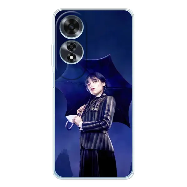 Чохол з малюнком «Венсдей з парасолькою» для OPPO A60 5G Чохол з малюнком «Венсдей з парасолькою» для OPPO A60 5G