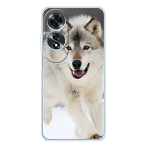 Чохол з Вовком на OPPO A60 5G (Вовк біжить по снігу)