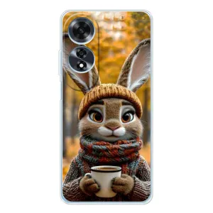 Друкований чохол 'Звірята з кавою' для OPPO A60 5G (Зайчик з кавою)