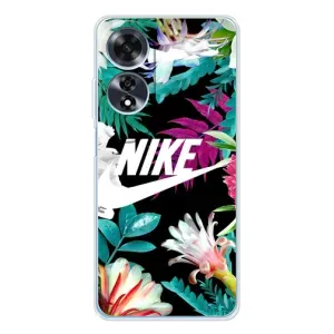 Силіконовый Чохол на OPPO A60 з картинкою НАЙК (Квітковий Nike)