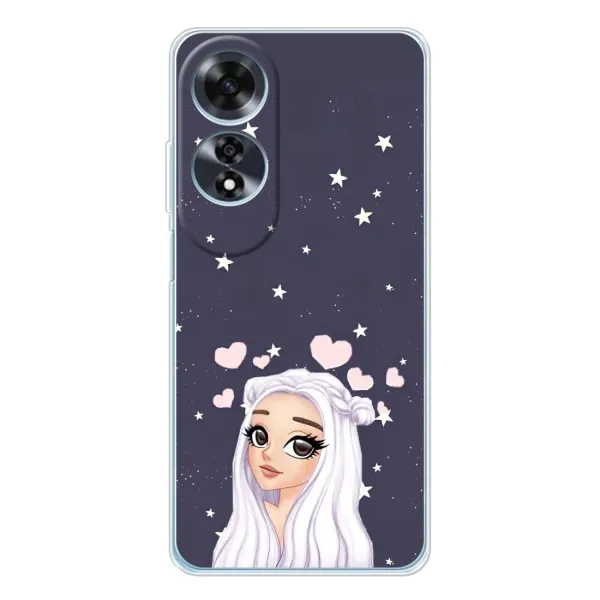 Чехол с рисунком «Девушка и сердечки» для OPPO A60 Чехол с рисунком «Девушка и сердечки» для OPPO A60
