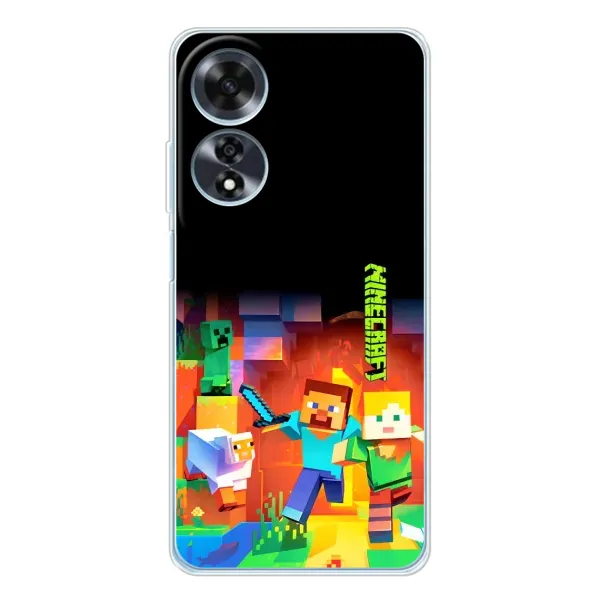 Чехол с рисунком «Герой Майнкрафт» для OPPO A60 Чехол с рисунком «Герой Майнкрафт» для OPPO A60