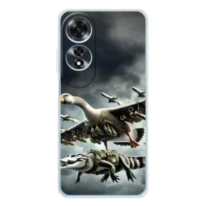 Чехол с мемами тралалело тралала для OPPO A60 (Гусини и крокодило)