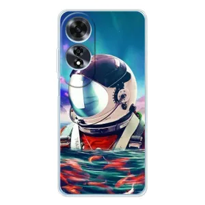 Силиконовый Чехол с принтом "Космонавты" на OPPO A60 (Космонавт в воде)