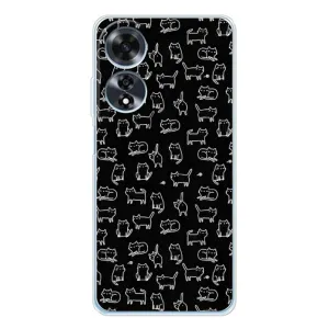 Чехол на тематику: Коты для OPPO A60 (Котики на черном)