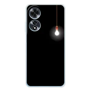 Чехол с картинками на черном фоне для OPPO A60 (Лампочка)
