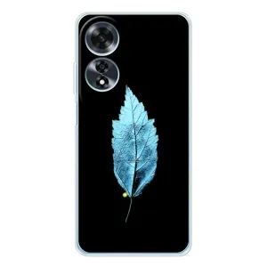 Чехол с картинками на черном фоне для OPPO A60 (Листочек)