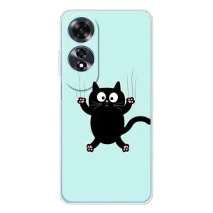 Силиконовый чехол с котиком для OPPO A60 (Падающий кот)